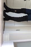 These are my first pair of over the knee boots. I am short so I was nervous about buying boots that were too tall. These fit perfectly and stay up. Very comfortable as well! - Haley L.