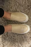 This fits perfectly with normal shoe sizing. Great fall look and easy slip on/off. I've been wearing them for a little over a month and no blisters! - Katherine K.