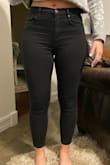 I had no clue what size I'd be but got a 19 (size 8 in Lulus and 4 in most jean brands) and they have the perfect stretch. I can actually stand to wear them all day and are definitely my go to jeans. - Katherine K.