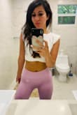 I wore my top with some leggings! Such a cute comfortable top! The front is super cute and different compared to other cropped tops! - Sabrina M.