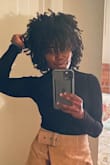 I really like this top. The material is quality. The sweater is warm. The top has a snug fit. I highly recommend this product. - Janayia R.