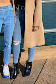 This is my first time buying anything from Lulus, and I am so happy with my purchase! The boots look identical to the picture. The material is high quality and easy to clean if you were to drop something on your boot. I usually wear size 8 or 8.5 in shoes, but the 8 was perfect. They are easy to walk around in for long periods of time and don't give any blisters. I highly recommend these! - Elizabeth B.