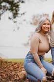I wore this for family photos! I am typically a small, but thanks to reviews i ordered a Medium and it fit perfectly. - Emalee K.