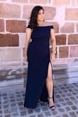 Used this dress for my grandparents wedding anniversary and I loved it. Super comfortable, the slit was not too high. Keep in mind I had a toddler to chase around and the dress did not stop me from doing so. Already thinking of using this dress for Xmas pictures. - Judith M.