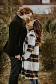 This coat is so CUTE! Love the colors and it keeps me warm! Looks a lot better opened than with the button because it does run a tad large, but I am petite. Wore this for our Christmas card pictures and got tons of compliments! - Erica Z.