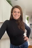 This bodysuit is stretchy and soft, while still hugging your body and looking fitted. I am probably going to buy another one. - Shanleigh M.