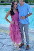 BUY IT! I recently wore this dress to a wedding and everyone was telling me how beautiful the dress was. I even had a few people tell me I looked like Carrie Bradshaw, which is the ULTIMATE compliment anyone can receive - in my opinion. Trust me, you won't regret it. 

P.s. the color of the dress is more pink than what is shown in the Lulu's picture. Not upset about it though! - Brittany L.