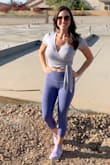 This is the perfect casual cropped tee. You can wear it with jeans or with leggings. I received a ton of compliments while wearing this top! - Paige B.