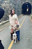 Super cute...bought it in cream for family pictures and then bought it in black bc I liked it so much. I wouldn't say it's slimming however it's not unflattering. Love the fabric. - Kirsten S.