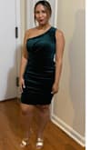 Runs true to size. The color is so nice. This dress looks very elegant!!! - Diana B.
