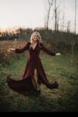Wore this for family photos but will be great for weddings and will probably let friends borrow it! So beautiful! Flattering fit and flare that hits all the right spots. Zipper issues in the back but I didn't have time to return. Hopefully I can fix it. A little long but made it work. I'll hem it. - Mallory