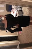 Super cute in person, I love the sleeves. It does run a little small, but not bad! I was able to not wear a bra. - Katie C.