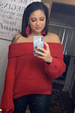 Fits true to size. Absolutely love this sweater! - Maneesha F.