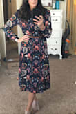 This dress is perfect for work or even a shower. Its a bit big, so needs a waist belt to give it some shape. - Allison T.