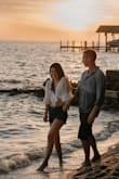 Wore this top (with a bikini top underneath) during a beach photoshoot with my boyfriend in the summer. Absolutely love this top! Drapes on the body beautifully. Plan to use it with white or black lacy bra and high-waisted jeans when it gets warmer. - Laura B.