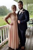 This dress is really nice! I wore it as a bridesmaid. I am not very tall so had to have several inches cut off. I also had the top sewn together a bit more so it wasn't so low cut. - Karissa H.