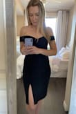 I was looking for an off the shoulder black dress just like this for so long. Love this dress! It looks so classy too. - Kathy J.