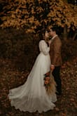 A very inexpensive but quality dress + a little imagination = Perfect wedding dress! just switched out the white underlay to a skin color fabric found at JoAnne's and added an $80 overskirt from the Brides Project. A few slight alterations and you have a beautiful one of a kind wedding dress under $300. - Ellita P.