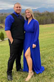 Beautiful color. I did have to get the length hemmed because I am a shorter gal but I loved this dress overall! I also had someone to fix the sleeves because they were a little long. I think that the medium would have fit me but they didnt have that size in stock. I definitely felt comfortable and confident wearing this. - Lexi B.