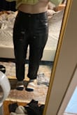 The pants are so soft inside and cute in the waist and butt. I'm short though and have an athletic/curvy figure, and I just don't think they flattered me. The pant legs are quite wide and I think I was hoping for a more tapered look. They accentuated my shortness instead of lengthening my leg. I followed the other reviews and sized down. I'm normally a 28/29, but I ordered a 27 and it was the correct size. Just didn't love the fit around the calf. - Sallie S.