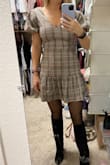 The material is great but it just didn't work out on me. I ordered my usually XS that I get in Lulus clothes and it was tighter than the model. - Victoria D.
