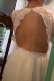 I got this dress for my last minute wedding! It came very fast! I read lots of reviews and ordered a small from the other girls I saw who wrote reviews. It was a tad too big. I'm pretty tall and it was too long on me which is surprising & the chest area was too big but other than that, I got it hemmed & sewed a bit to fit tighter & it looks absolutely amazing! & the quality of the dress is very well made! Definitely recommend! - Rhiannan B.