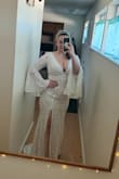 This dress is sooooo beautiful! It looks like it costs 5x as much as it does; the bust is perfectly padded, everything fits gorgeously. I'm a curvy woman and wear a 34H, and this was simply a perfect fit. I'm going to wear this for my engagement photos since we won't have a professional photographer on the wedding day itself, but it's been hard to not want to save this for my big day! If you're looking for a boho, vintage look, this is the dress! Does seem to work great for a larger bust. My only suggestion would be to hand stitch the lining to the lace if you have wider hips. - Elizabeth H.