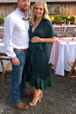 It was a little too floppy around the breast area so I had to pull it tight at the back of my neck and safety pin it. This could be because of my 4 month baby bump. It fit well for a "maternity" dress for a wedding - Nicole B.