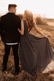 This dress was beautiful for my engagement photos ! Very flowy and beautiful color, I had ordered XXS n XS. 
XS was the best fit . - Karen D.