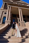 The dress was perfect I bought for my small civil wedding and everyone loved it including me of course. The fabric is strong and the size was perfect - Ivanna S.