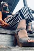 Love these wood platforms. Add a 70's flare with all my outfits, and they are comfortable. Hallelujah. - Michaela E.
