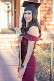 Like so many others, I bought this dress for my graduation pictures and couldn't be happier. The Wine Red color is much more red in person (idk, I think it looks a little pink in the picture on the Lulu's site). My only note is that the dress rides up around the waist as you walk, so prepare to be pulling it down as long as you're wearing it. - Kira M.