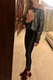 This top is really pretty and sparkly! It's super thin though, so unfortunately doesn't provide any warmth and it's also a little scratchy at the waist if it touches your skin, but it's super cute and festive for the holidays. I really like it- it's a keeper! - Amy S.