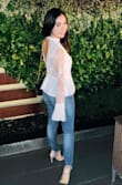 The lace gives this top a vintage look, but the pleated sleeves adds a modern unique style. Wore this with dark wash jeans and high heels worked so well. It was a little loose around the under arm area. but I wouldn't have gone smaller. Recommend to wash on delicate and in a garment bag. - Erin N.