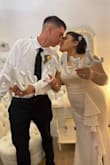 I got the dress for my wedding. I got many compliments I love how the dress not see through thick material but not heavy. I recommend! - Ana A.