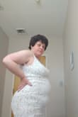 The Flynn white Maxi dress is too tight in the middle and is not the look I had in mind. - Donna M.