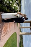 I wore this dress (size Medium) for my wedding last week. It fit perfectly; the length was absolutely perfect with flats on. I steamed it the night before and it stayed wrinkle-free all morning during the ceremony and photos. It's comfortable and light/easy to wear. - Alaina M.