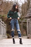 These jeans are so so so comfortable to wear and move around in! I got a size 3, but I think I could have sized down for a tighter fit - I have to wear a belt. If you're looking for jeans that aren't too tight and give you freedom of motion, get these! - Kat Y.