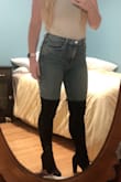 I have been looking for affordable OTK boots for a while and these are the ones! I have athletic legs (wide feet, big calves and muscular thighs) so finding boots that can fit over my legs but not look baggy has always been a challenge. When I pulled these out of the box, I thought there was no way that they'd fit, but the zippers by the ankles are perfect. They're still a bit tight to get on, but they look amazing once they're done up. They hit the thigh at such a flattering spot and they stay where they are supposed to. Highly recommend - Danielle M.