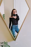 I love this bodysuit. Very flattering neckline. Makes me feel like Ms. Monroe herself.
Fit is great!! I'm petite so it's hard to find things that fit perfectly. - REG C.