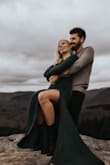 This dress is the multi-functional winner for me. I've worn this to weddings and to my engagement shoot, and it's a total stunner. Shorter people - you will need high heels. The slit doesn't go up too high, but adds enough of a flare to make the dress noticeably stunning!
Photo credit: @tiffandcalebk (Kennedy Photo and Films) - Courtney C.