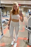 The bra looks cute but it's definitely not a sports bra, it flattens and doesn't lift. I had higher expectations for this price. But it looks really cute, the color and the print is very nice. - Marta P.