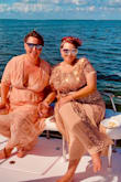 A little big on my face, but wore after my vow renewal on my private charter in Florida Keys! Loved them! - Mary L.