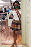 I LOVE THIS SKIRT! It was a tad bit too short for my liking, but as it's a mini skirt, I still think it runs true to size. It's very thick & the material feels durable. The polyester on the outside is very beautiful (it looks like wool), but there's a lining on the inside so that you don't feel it & get itchy. I've worn this skirt twice already and I'm always thinking of a way that I can wear it again (due to Covid I'm still not getting out much). Also, it says dry clean only, but I have washed it both times I've worn it. The first time I used a salad spinner (yes!) but the 2nd time I just washed it in the washer on the permanent press cycle (with Woolite delicates detergent). I let it air dry both times. I haven't had an issue yet with it messing up even though it says dry clean only. Let's hope it stays that way... I highly recommend this skirt! - Kaneesha S.