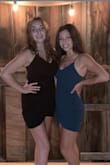 Gave this dress to my friend to wear and she loved it! She's about 5'7, 140, and wears a D cup. She usually wears a medium so this dress was a little tighter, but the material stretched enough to fit fine! I bought the same dress in an xs dark teal and it looked lovely :) Great for homecoming. - Elliana G.