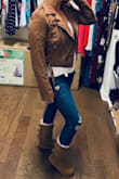 I am so glad I bought this jacket. It's the perfect jacket for the fall. The suede is really nice. There is not much warmth so it's not ideal for temps below 60, but overall looks very nice. I usually order a small with Lulus, but I'm glad I read the reviews and went with a medium. Hits right at my waist and I'm 5'3 - Lauren D.