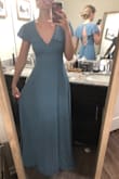 Fits great and so pretty. Definitely need to wear a padded sticky bra with this cause I have no boobs and it needs to be filled based on the style. But still so pretty and will be wearing it for my friends wedding - Laura T.
