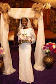It came in on time, when I tried it on it fit like a glove I didn't have to go out dress shopping. I got some many compliments on my wedding day. Thank you Jesus! - Jessi P.