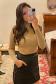 The material is soft and flexible which I love! This skirt fit like a glove and let me move comfortably all night! Definitely recommend! - Nicole B.