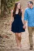I bought this dress for my engagement shoot and wasn't too sure if I would like it. But when it arrived and tried it on it fit perfectly, and made my waist look small! I love how it flares out a bit. Very flirty but super comfortable. Didn't have to wear a bra! - Jenna R.